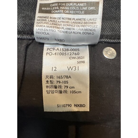 Signature By Levi Strauss & Co. Heritage High-Rise Black Denim Shorts Size 12 W3 - Picture 5 of 9